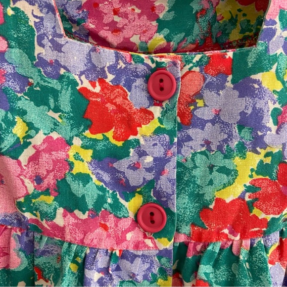 Vintage 80s 90s Claire Bell Inc. Button Down Puff Sleeve Top Size 18 Months - Picture 3 of 5